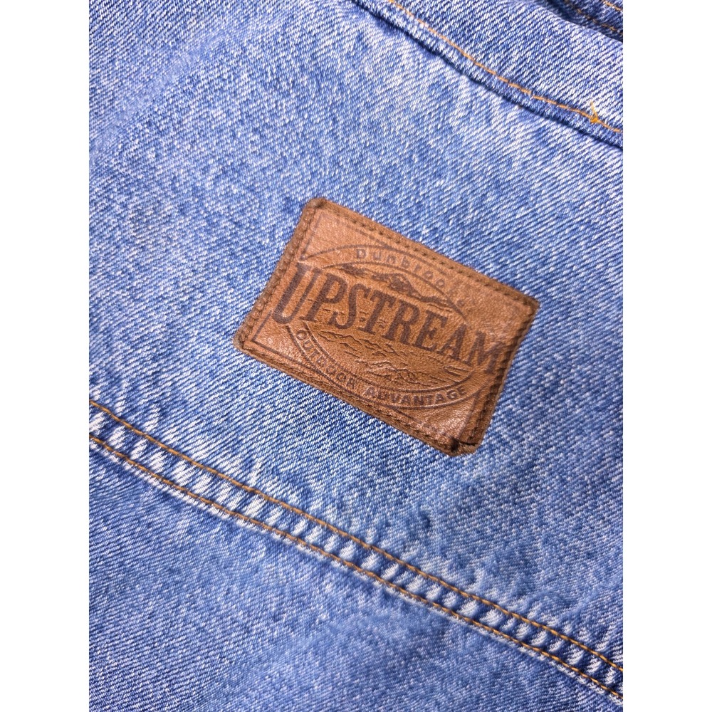 Dunbrooke Upstream Denim Jacket Mens XL Blue Plaid Lined USA Patch - Picture 12 of 14